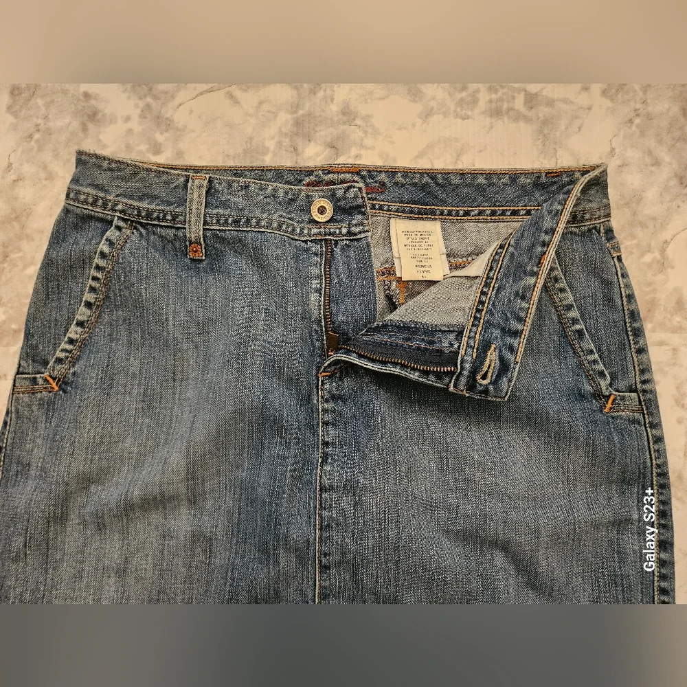 EDDIE BAUER Y2K 100% Cotton Vintage Above The  Knee Length Denim Jean Skirt! - Picture 8 of 8